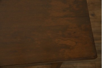 和製ビンテージ　樺(カバ)材　和とモダンデザインが融合した楔(クサビ)式横桟の民芸風ローテーブル　(R-083545)