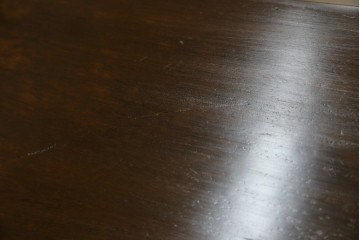 和製ビンテージ　樺(カバ)材　和とモダンデザインが融合した楔(クサビ)式横桟の民芸風ローテーブル　(R-083545)