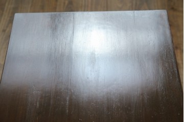 和製ビンテージ　樺(カバ)材　和とモダンデザインが融合した楔(クサビ)式横桟の民芸風ローテーブル　(R-083545)