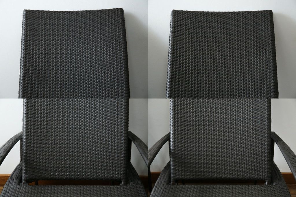 中古　超美品　展示品!!　ガーデンファニチャー　ジゼル(GISELE)　上質な時間を演出するモダンなデザインが魅力のサンラウンジャー2脚セット(デッキチェア、ビーチベッド、リゾートチェア、バラ売り可能)(定価2台で約80万円)(R-083549)