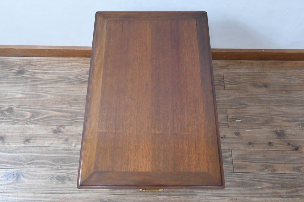 中古　maruni(マルニ木工)　地中海ロイヤルシリーズ(ROYAL)　上品で繊細な装飾が英国クラシックを彷彿とさせる引き出し付きエンドテーブル　定価約13万円　(R-083550)