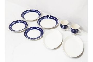 ARABIA FINLAND　24h(トゥオキオ)/KOKO(ココ)　食卓に自然に馴染み料理を引き立てるプレート6枚&マグカップ2客セット(ディーププレート、オーバル、ボウル、大皿、中皿、アラビア、フィンランド、北欧食器)(R-083554)