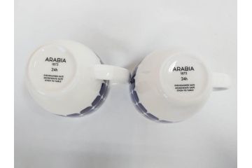 ARABIA FINLAND　24h(トゥオキオ)/KOKO(ココ)　食卓に自然に馴染み料理を引き立てるプレート6枚&マグカップ2客セット(ディーププレート、オーバル、ボウル、大皿、中皿、アラビア、フィンランド、北欧食器)(R-083554)