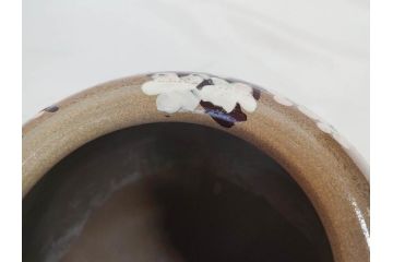 永楽善五郎　乾山写　梅絵　透かし　空間に格調高い趣を添える手焙(手あぶり、即中斎書付、茶道具、裏印、共箱付)(R-083555)