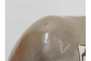 永楽善五郎　乾山写　梅絵　透かし　空間に格調高い趣を添える手焙(手あぶり、即中斎書付、茶道具、裏印、共箱付)(R-083555)