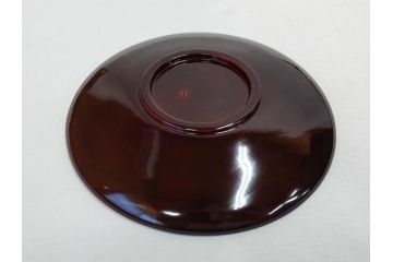 都筑幸哉作　輪島塗　蒔絵　松溜塗　桐の花　雅な佇まいの銘々盆10客セット(お盆、トレイ、トレー、銘々皿、木製、漆器、和食器、共箱付)(R-083556)