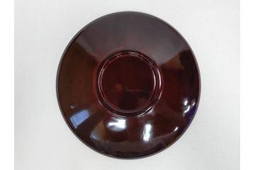 都筑幸哉作　輪島塗　蒔絵　松溜塗　桐の花　雅な佇まいの銘々盆10客セット(お盆、トレイ、トレー、銘々皿、木製、漆器、和食器、共箱付)(R-083556)