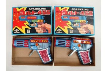 HAWK PISTOL スパークリングコルト455　ピストル　おもちゃ　トイガン　ブリキ銃まとめて25点セット(FIRST、FUJI、No.1、BEST、SPARKLING COLT、玩具)(R-083559)