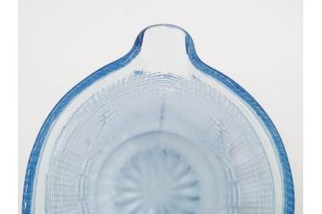 大正〜昭和初期　花文　水色　ガラス　くつろぎのひとときを涼やかに演出する水差し&コップセット(硝子、ジャグ、魚子、ピッチャー、グラス、和ガラス)(R-083566)