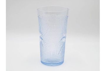 大正〜昭和初期　花文　水色　ガラス　くつろぎのひとときを涼やかに演出する水差し&コップセット(硝子、ジャグ、魚子、ピッチャー、グラス、和ガラス)(R-083566)