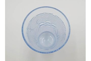 大正〜昭和初期　花文　水色　ガラス　くつろぎのひとときを涼やかに演出する水差し&コップセット(硝子、ジャグ、魚子、ピッチャー、グラス、和ガラス)(R-083566)