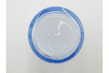 大正〜昭和初期　花文　水色　ガラス　くつろぎのひとときを涼やかに演出する水差し&コップセット(硝子、ジャグ、魚子、ピッチャー、グラス、和ガラス)(R-083566)