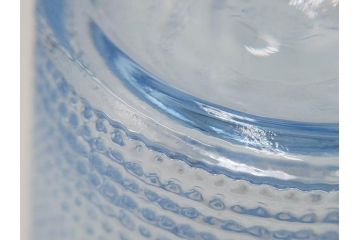 大正〜昭和初期　花文　水色　ガラス　くつろぎのひとときを涼やかに演出する水差し&コップセット(硝子、ジャグ、魚子、ピッチャー、グラス、和ガラス)(R-083566)