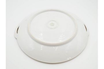 明治〜大正期　オールドノリタケ　NORITAKE　金彩　金盛　ハンドペイント　雉　蝶　丁寧に施された装飾が日常に彩りと品格を添えるプレート2枚セット(ちょう、鳥、キジ、取手付、大皿、中皿、洋食器)(R-083568)