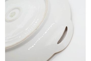 明治〜大正期　オールドノリタケ　NORITAKE　金彩　金盛　ハンドペイント　雉　蝶　丁寧に施された装飾が日常に彩りと品格を添えるプレート2枚セット(ちょう、鳥、キジ、取手付、大皿、中皿、洋食器)(R-083568)
