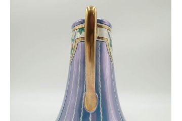 明治〜大正期　オールドノリタケ　NORITAKE　花籠　ラスター彩と金彩が織りなす幻想的な輝きが贅沢なひとときを演出するポット・カップ&ソーサー4客セット(ティー、コーヒー、マルキ印、C&S、洋食器)(R-083569)