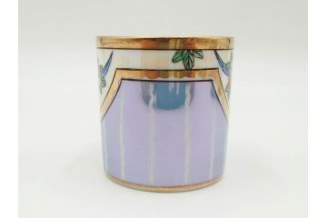 明治〜大正期　オールドノリタケ　NORITAKE　花籠　ラスター彩と金彩が織りなす幻想的な輝きが贅沢なひとときを演出するポット・カップ&ソーサー4客セット(ティー、コーヒー、マルキ印、C&S、洋食器)(R-083569)