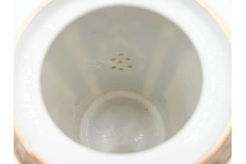 明治〜大正期　オールドノリタケ　NORITAKE　金彩　金盛　花　ハンドペイント　格調高く華やぎを纏ったコーヒーセット(ポット、クリーマー、シュガーポット、カップ&ソーサー3客、C&S、洋食器)(R-083570)