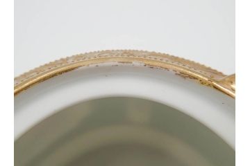 明治〜大正期　オールドノリタケ　NORITAKE　金彩　金盛　花　ハンドペイント　格調高く華やぎを纏ったコーヒーセット(ポット、クリーマー、シュガーポット、カップ&ソーサー3客、C&S、洋食器)(R-083570)