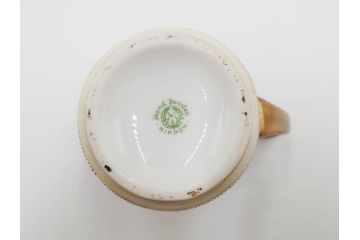 明治〜大正期　オールドノリタケ　NORITAKE　金彩　金盛　花　ハンドペイント　格調高く華やぎを纏ったコーヒーセット(ポット、クリーマー、シュガーポット、カップ&ソーサー3客、C&S、洋食器)(R-083570)