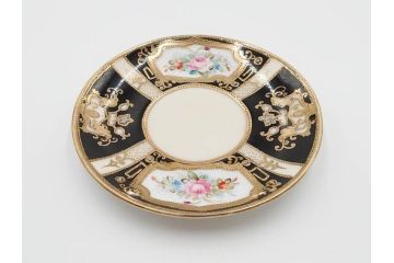 明治〜大正期　オールドノリタケ　NORITAKE　金彩　金盛　花　ハンドペイント　格調高く華やぎを纏ったコーヒーセット(ポット、クリーマー、シュガーポット、カップ&ソーサー3客、C&S、洋食器)(R-083570)