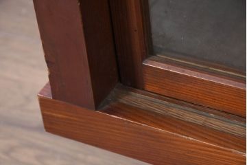 和製アンティーク　美品　漆塗りのきれいでシンプルな戸棚(サイドキャビネット、カップボード、収納棚、本箱)(R-083573)
