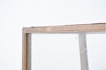 和製ヴィンテージ　希少デザイン　人気の台形!!前面に引き戸が付いたカウンターガラスケース　(R-083577)