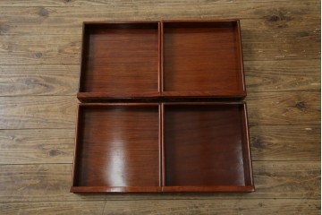 アジアンビンテージ　民芸家具　螺鈿(ラデン)象嵌入り　上品な佇まいが美しい6杯小引き出し　(R-083578)