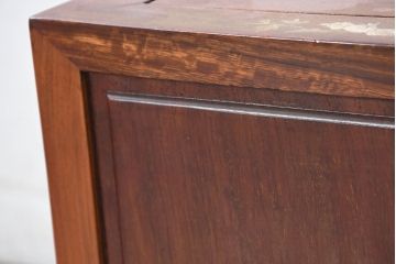 アジアンビンテージ　民芸家具　螺鈿(ラデン)象嵌入り　上品な佇まいが美しい6杯小引き出し(卓上収納、小物収納、ヴィンテージ)(R-083578)