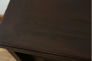 和製アンティーク　整理整頓に便利!!木の風合いを活かしたレコードケース　※塗り直し跡あり　(R-083579)
