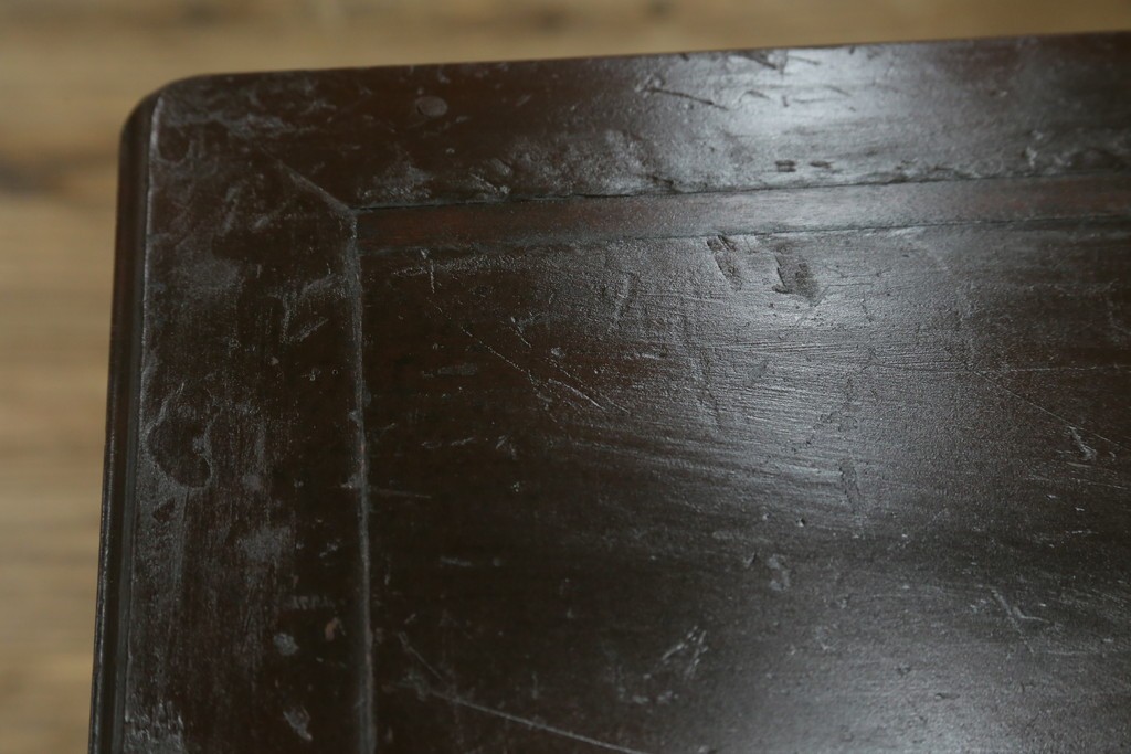 和製アンティーク　整理整頓に便利!!木の風合いを活かしたレコードケース　※塗り直し跡あり　(R-083579)