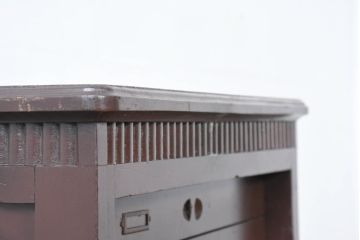 和製アンティーク　レコードケース　塗り直し有り　整理整頓に便利!!木の風合いを活かしたレコードケース(小引き出し、サイドチェスト、書類ケース)(R-083579)