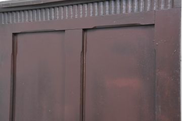 和製アンティーク　レコードケース　塗り直し有り　整理整頓に便利!!木の風合いを活かしたレコードケース(小引き出し、サイドチェスト、書類ケース)(R-083579)
