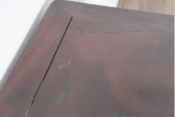 和製アンティーク　レコードケース　塗り直し有り　整理整頓に便利!!木の風合いを活かしたレコードケース(小引き出し、サイドチェスト、書類ケース)(R-083579)