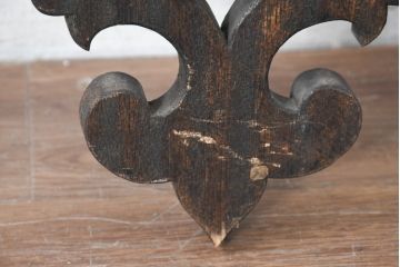 アジアンビンテージ　美しい彫刻が目を引くウォールミラー(姿見、壁掛け鏡)(R-083582)