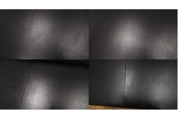 ドイツビンテージ　美品　オールド ヒモラ(Himolla)　名門椅子工房オオタで張り替え済み　本革(レザー)　クラシックデザインで長く愛用できる3人掛けソファ　(R-083587)