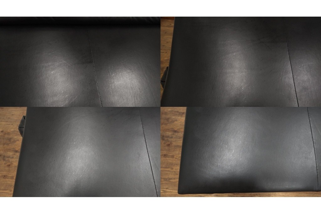 ドイツビンテージ　美品　オールド ヒモラ(Himolla)　名門椅子工房オオタで張り替え済み　本革(レザー)　クラシックデザインで長く愛用できる3人掛けソファ　(R-083587)