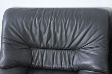 ドイツビンテージ　美品　オールド ヒモラ(himolla)　名門椅子工房オオタで張り替え済み　本革(レザー)　極上のリラックス空間を演出する一人掛けソファ2脚セット(1人掛けソファ、一人掛け、1P、アームソファ、ラウンジソファ、ヴィンテージ、バラ売り可能)(R-083588)