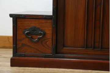 中古　美品　民芸家具　アンティーク調　上質な和の趣漂う両面使いできる階段箪笥　(R-083589)