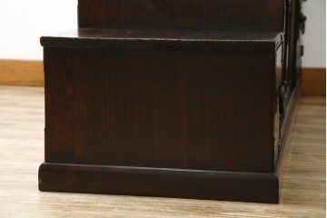中古　美品　民芸家具　アンティーク調　上質な和の趣漂う両面使いできる階段箪笥　(R-083589)