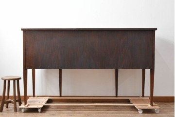 中古　高級品　マホガニー材　ヒッコリーチェア(HICKORY CHAIR)　優雅な象嵌が印象的なサイドボード　定価約94万円　(R-083592)