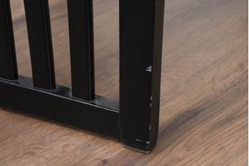 和製ビンテージ　希少モデル　コクヨ(KOKUYO)　モダンな縦格子デザインが素敵!シックなブラック塗装のダイニングチェア6脚セット(アームレスチェア、椅子、イス、ヴィンテージ、バラ売り可能)(R-083593)