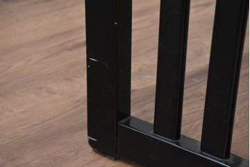 和製ビンテージ　希少モデル　コクヨ(KOKUYO)　モダンな縦格子デザインが素敵!シックなブラック塗装のダイニングチェア6脚セット(アームレスチェア、椅子、イス、ヴィンテージ、バラ売り可能)(R-083593)