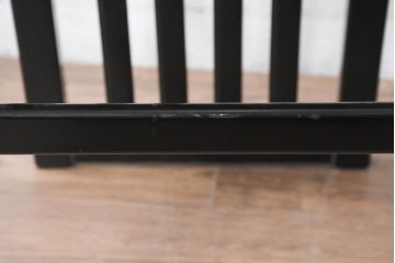 和製ビンテージ　希少モデル　コクヨ(KOKUYO)　モダンな縦格子デザインが素敵!シックなブラック塗装のダイニングチェア6脚セット(アームレスチェア、椅子、イス、ヴィンテージ、バラ売り可能)(R-083593)