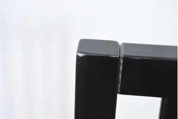 和製ビンテージ　希少モデル　コクヨ(KOKUYO)　モダンな縦格子デザインが素敵!シックなブラック塗装のダイニングチェア6脚セット(アームレスチェア、椅子、イス、ヴィンテージ、バラ売り可能)(R-083593)