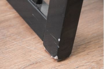 和製ビンテージ　希少モデル　コクヨ(KOKUYO)　モダンな縦格子デザインが素敵!シックなブラック塗装のダイニングチェア6脚セット(アームレスチェア、椅子、イス、ヴィンテージ、バラ売り可能)(R-083593)