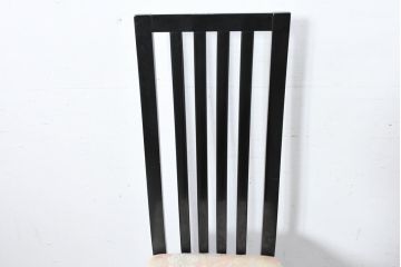 和製ビンテージ　希少モデル　コクヨ(KOKUYO)　モダンな縦格子デザインが素敵!シックなブラック塗装のダイニングチェア6脚セット(アームレスチェア、椅子、イス、ヴィンテージ、バラ売り可能)(R-083593)