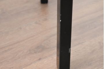 和製ビンテージ　希少モデル　コクヨ(KOKUYO)　モダンな縦格子デザインが素敵!シックなブラック塗装のダイニングチェア6脚セット(アームレスチェア、椅子、イス、ヴィンテージ、バラ売り可能)(R-083593)