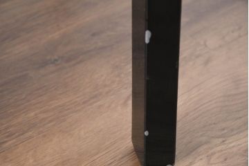 和製ビンテージ　希少モデル　コクヨ(KOKUYO)　モダンな縦格子デザインが素敵!シックなブラック塗装のダイニングチェア6脚セット(アームレスチェア、椅子、イス、ヴィンテージ、バラ売り可能)(R-083593)