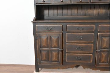 中古　美品!!　飛騨産業　PROVINCIAL(プロヴィンシャル・プロビンシャル)　クラシカルな空間づくりにぴったりなカップボード(収納棚、戸棚、飾り棚、食器棚、キャビネット)(定価約133万円)(R-083596)